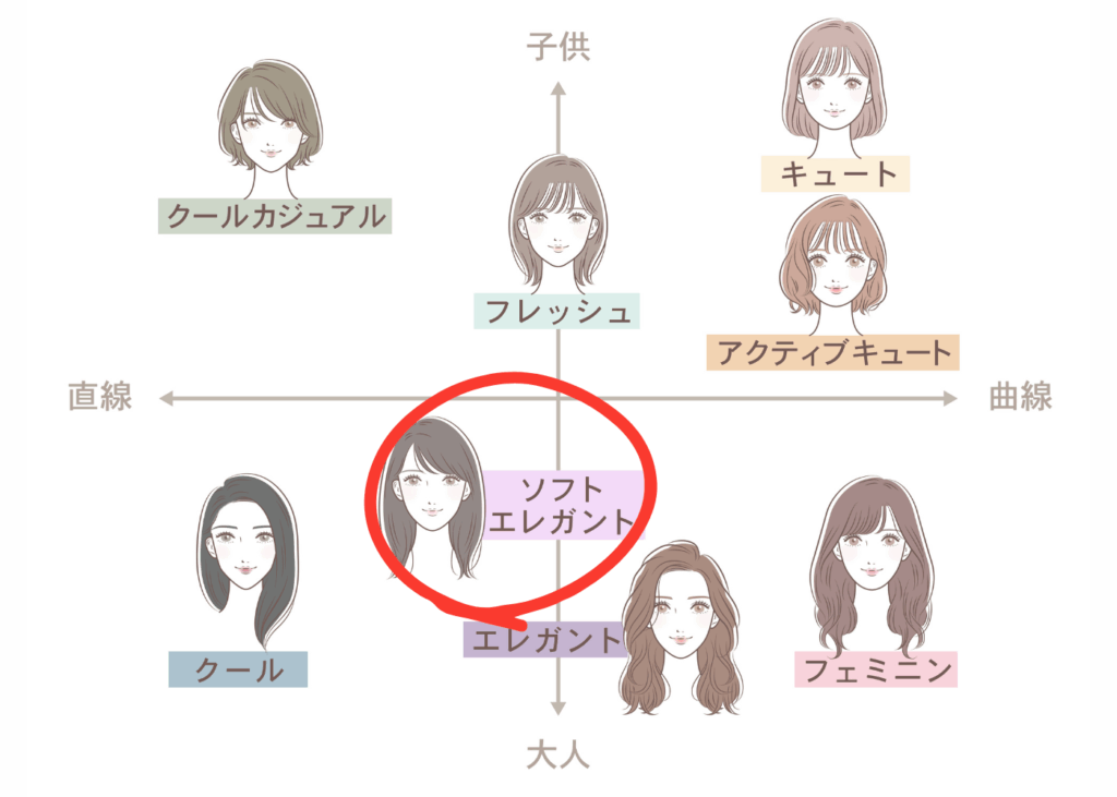 顔タイプソフトエレガント